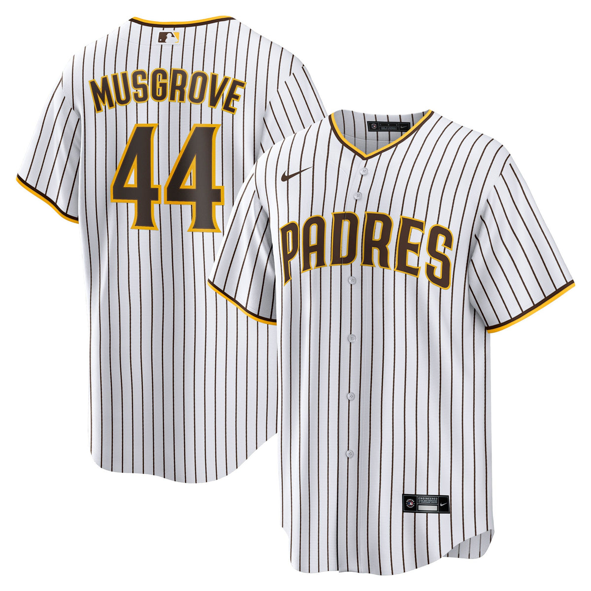 San Diego Padres Joe Musgrove White Home Replica Jersey