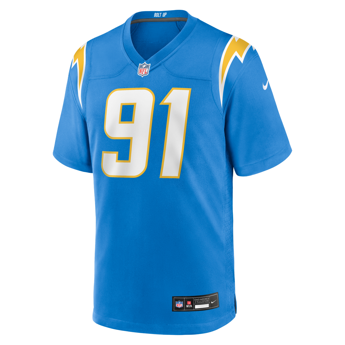 Los Angeles Chargers Nick Barrett Powder Blue Team Game Jersey