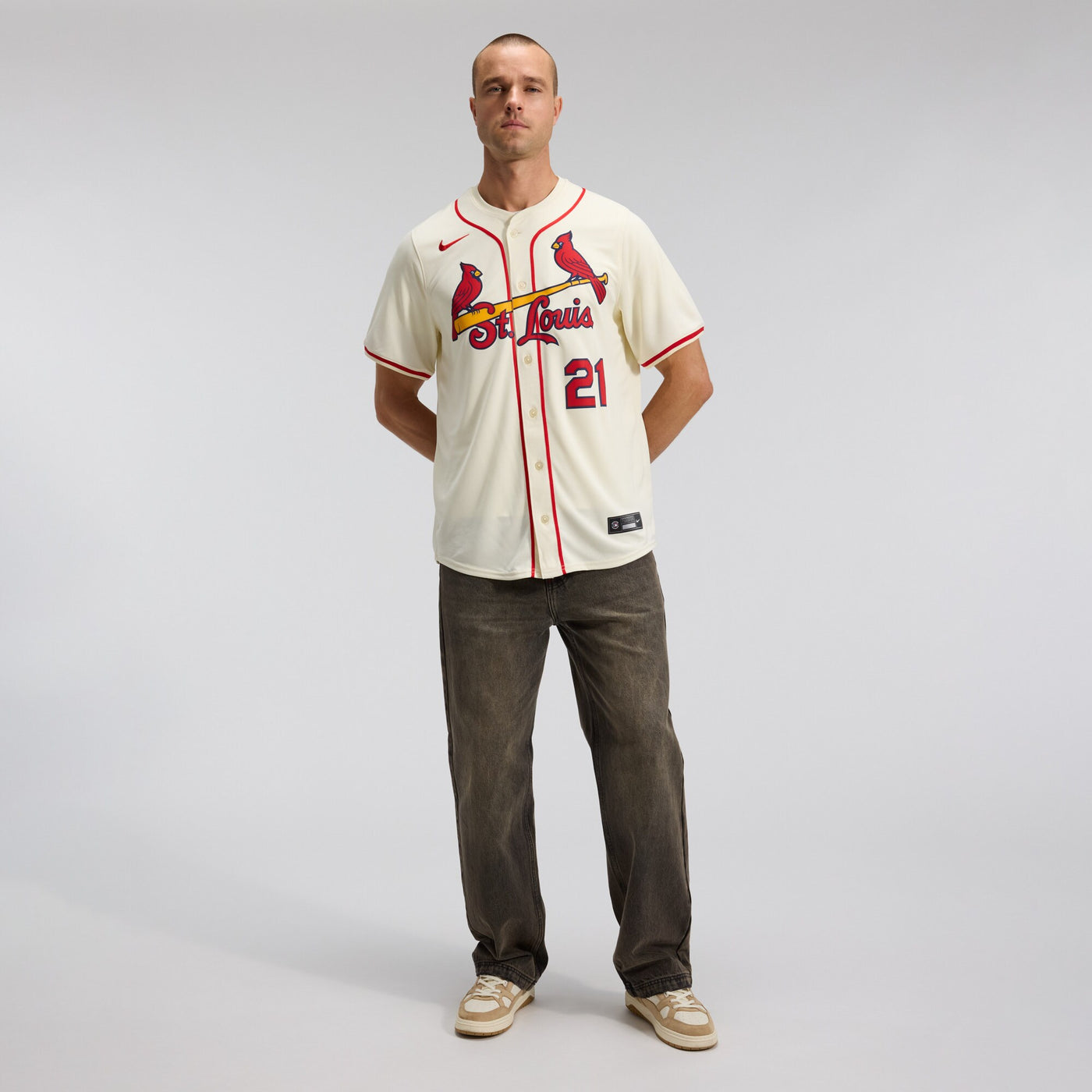St. Louis Cardinals Lars Nootbaar Nike Cream Alternate 2 Limited Jersey