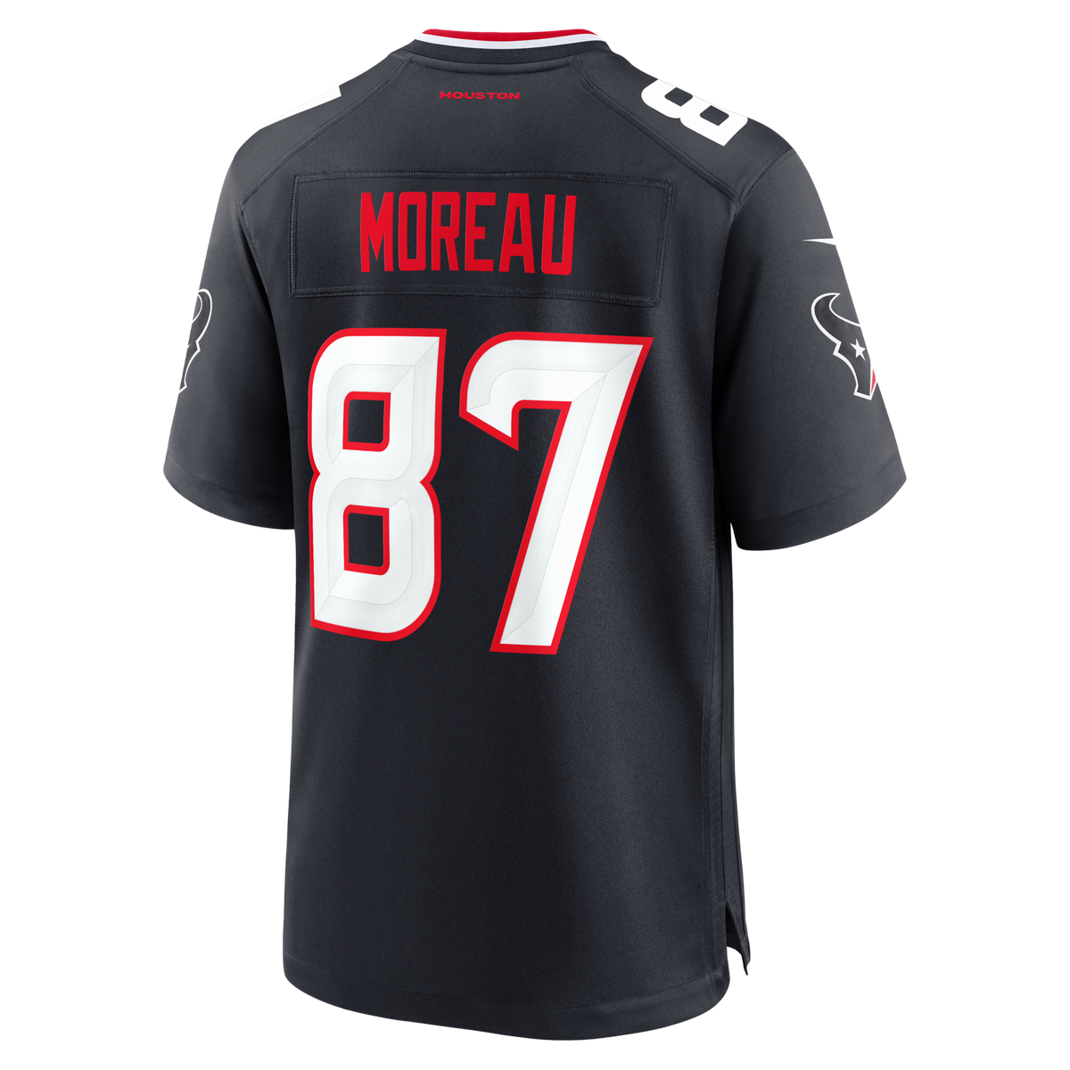 Houston Texans Foster Moreau Navy Team Game Jersey