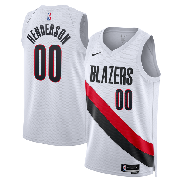 Portland Trail Blazers Nike Replica Association Edition Swingman Jersey - White - Scoot Henderson
