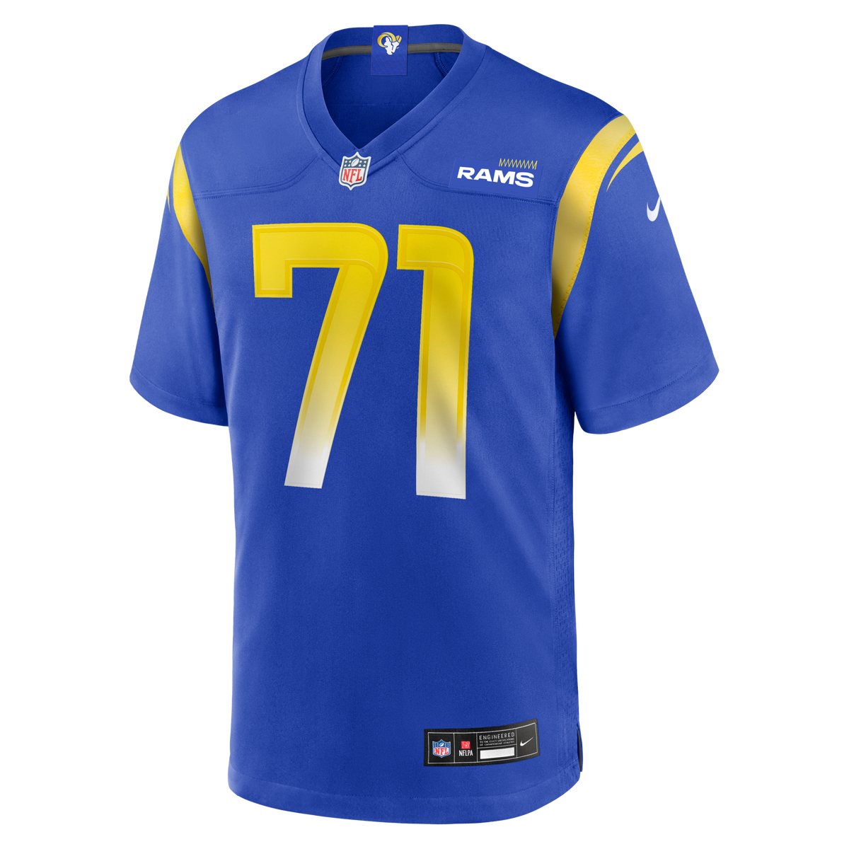 Los Angeles Rams Warren McClendon Jr. Royal Team Game Jersey