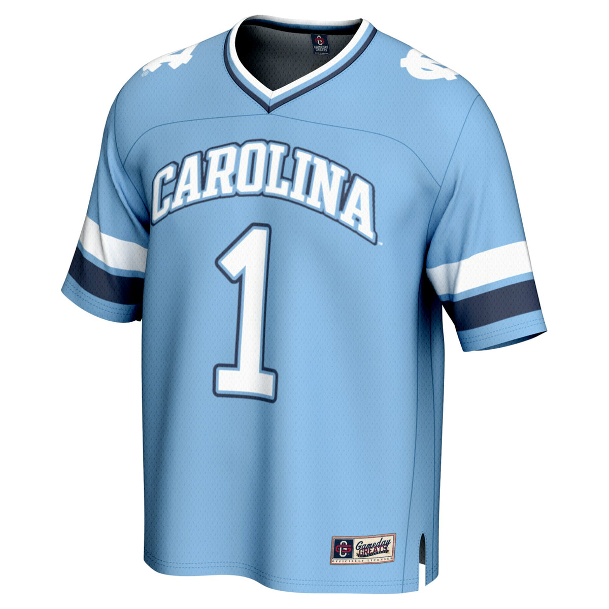 #1 North Carolina Tar Heels GameDay Greats Lightweight Collegiate Football Fashion Jersey - Carolina Blue