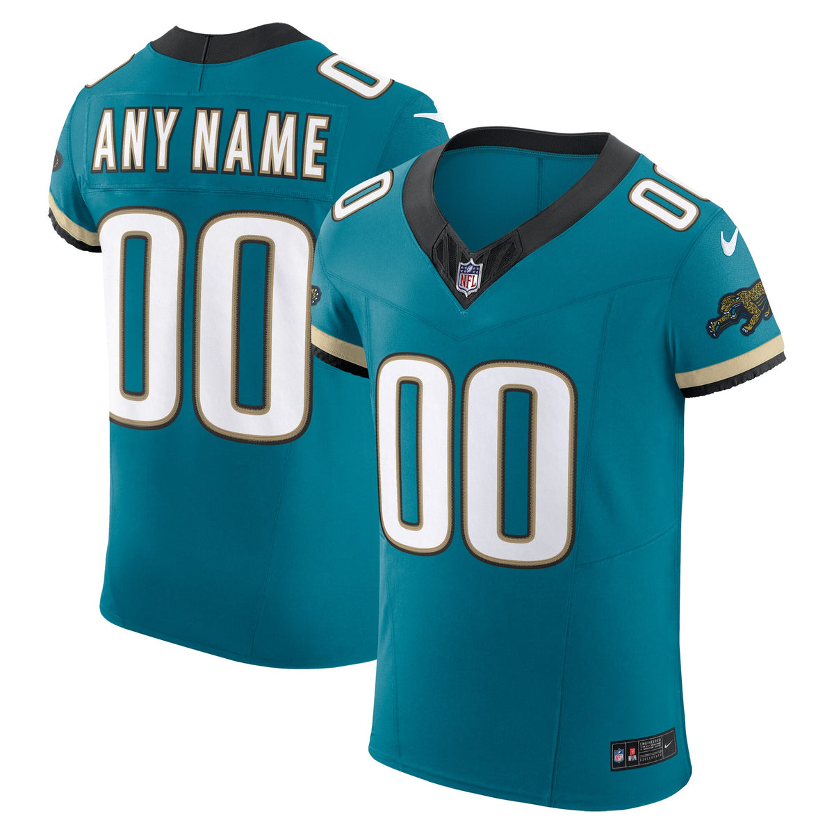 Jacksonville Jaguars Teal Alternate Vapor F.U.S.E. Elite Custom Jersey