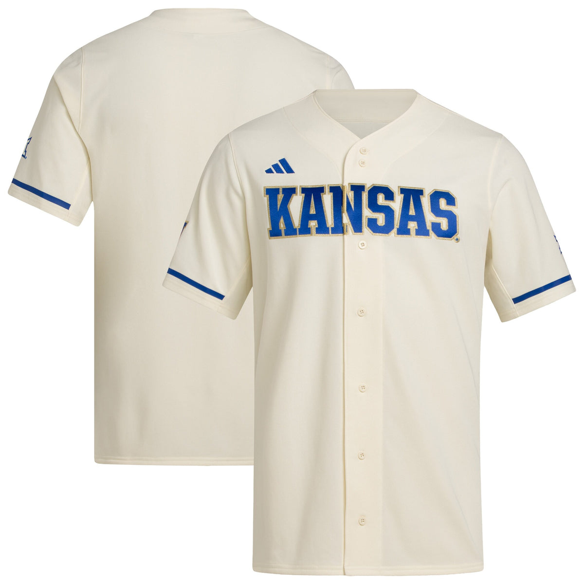 Kansas Jayhawks Replica Baseball Jersey - Cream