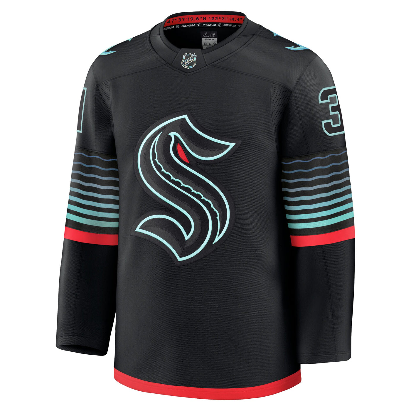 Seattle Kraken Philipp Grubauer Fanatics Black Alternate Premium Player Jersey