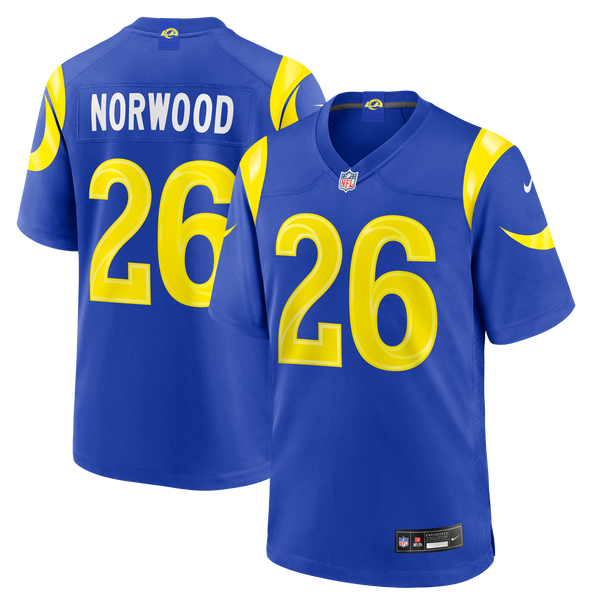 Los Angeles Rams Drey Norwood Royal Game Jersey