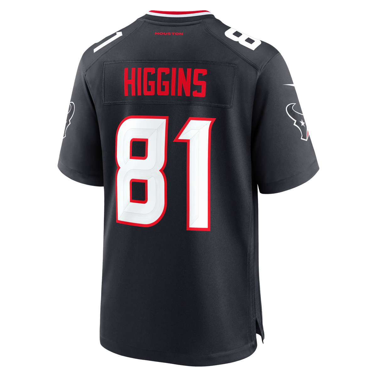 Houston Texans Jayden Higgins Navy Game Jersey
