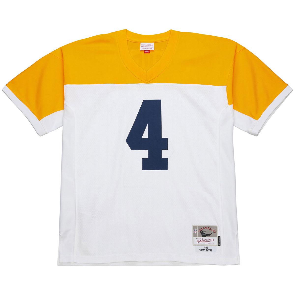 Green Bay Packers Brett Favre Mitchell & Ness White 1994 Legacy Replica Jersey