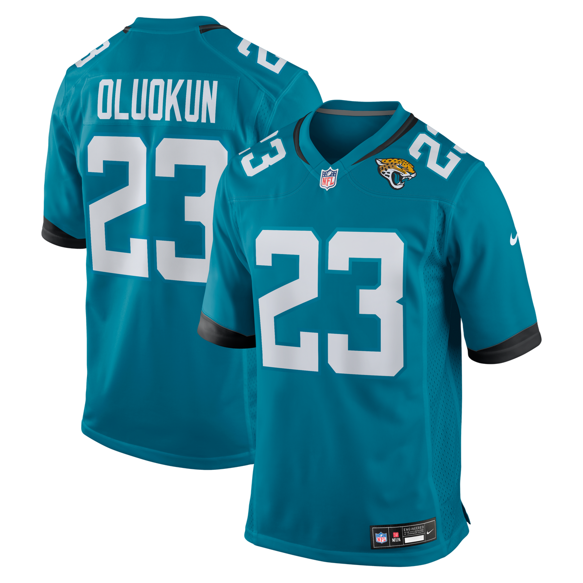 Jacksonville Jaguars Foyesade Oluokun Teal Game Player Jersey