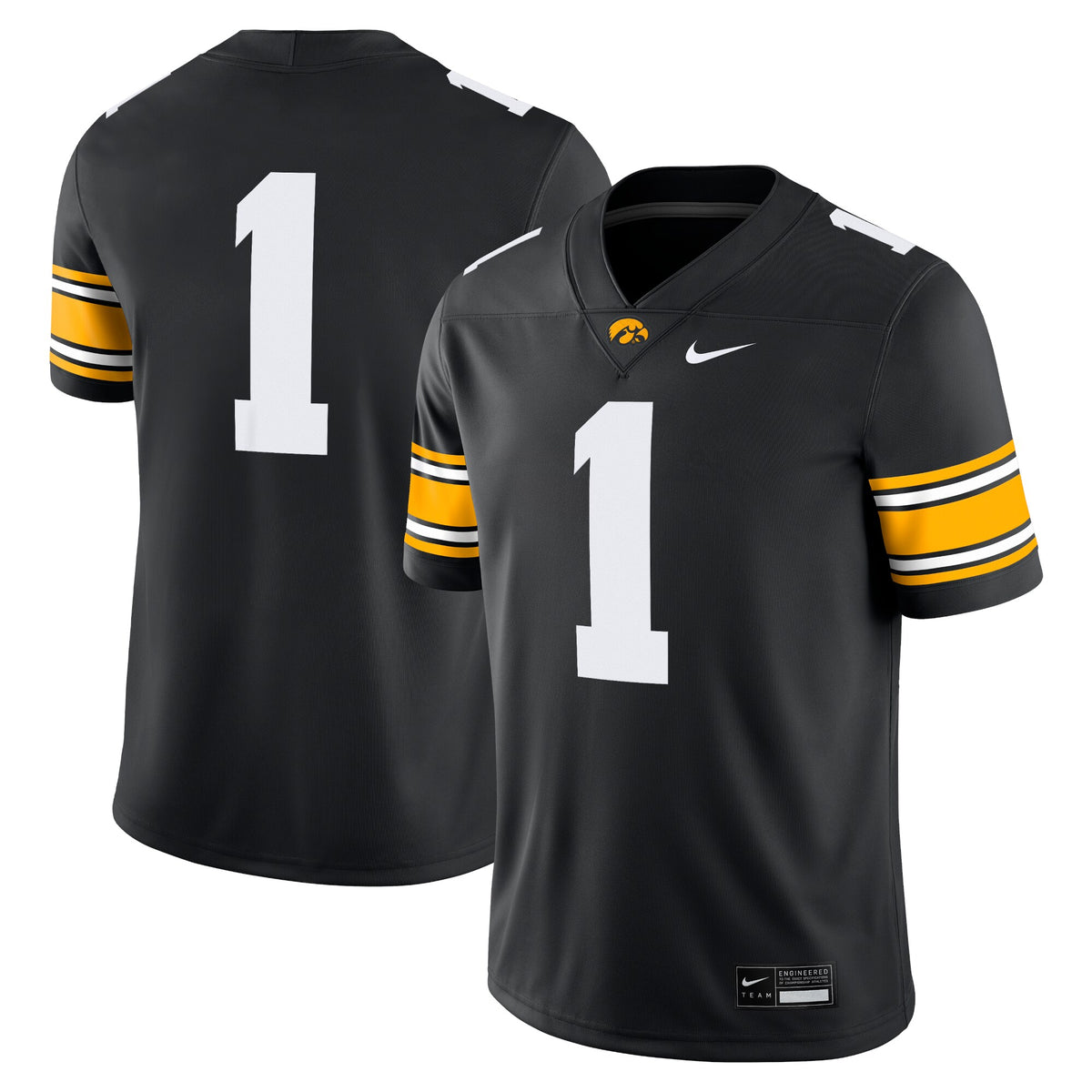 #1 Iowa Hawkeyes Game Jersey - Black