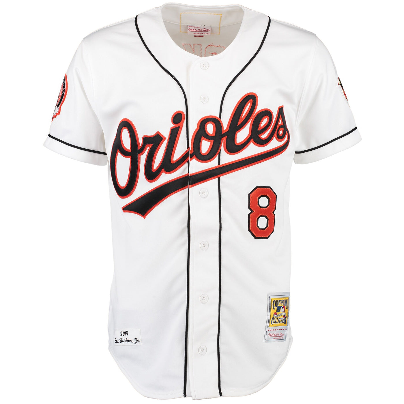 Baltimore Orioles Cal Ripken Mitchell & Ness White Home Authentic Jersey