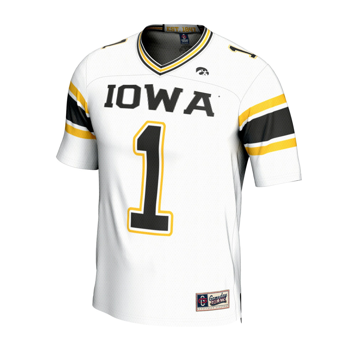 Iowa Hawkeyes GameDay Greats Lightweight Collegiate Football Fashion Jersey - White