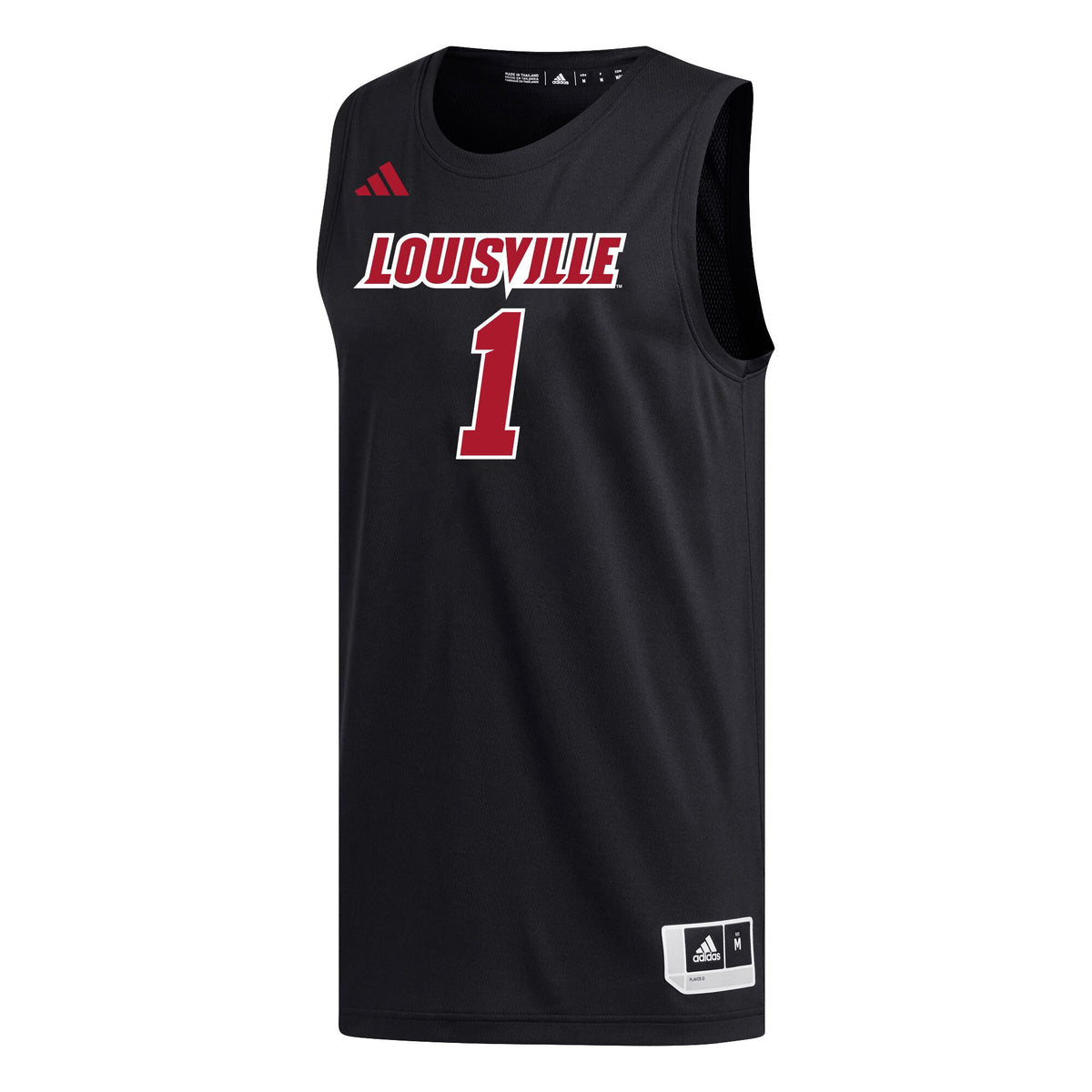 #1 Louisville Cardinals Replica Basketball Jersey - Black