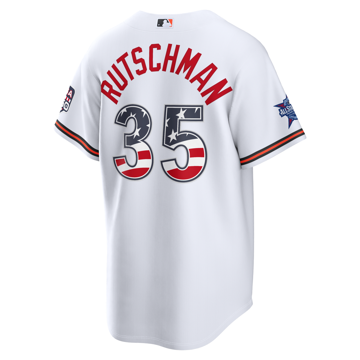 2026 All-Star Edition Stars & Stripes Baltimore Orioles Adley Rutschman White Stadium Jersey