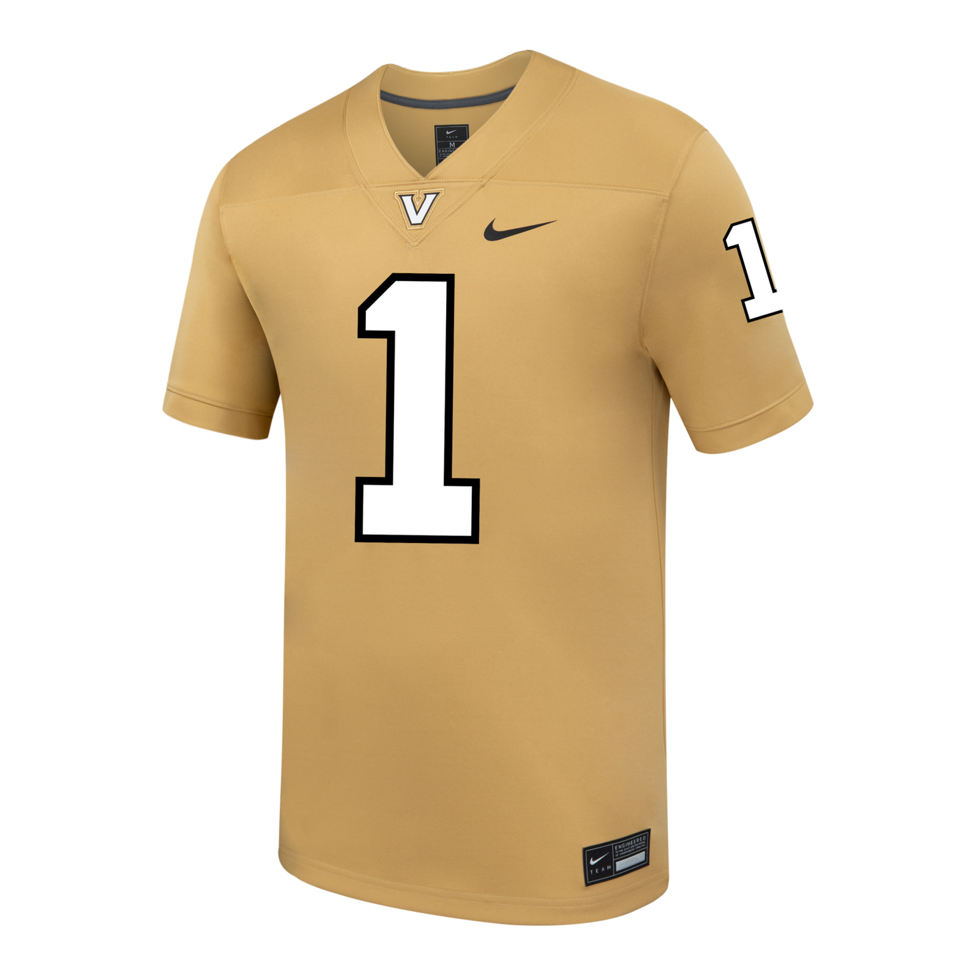 Nike #1 Gold Vanderbilt Commodores Replica Football Jersey
