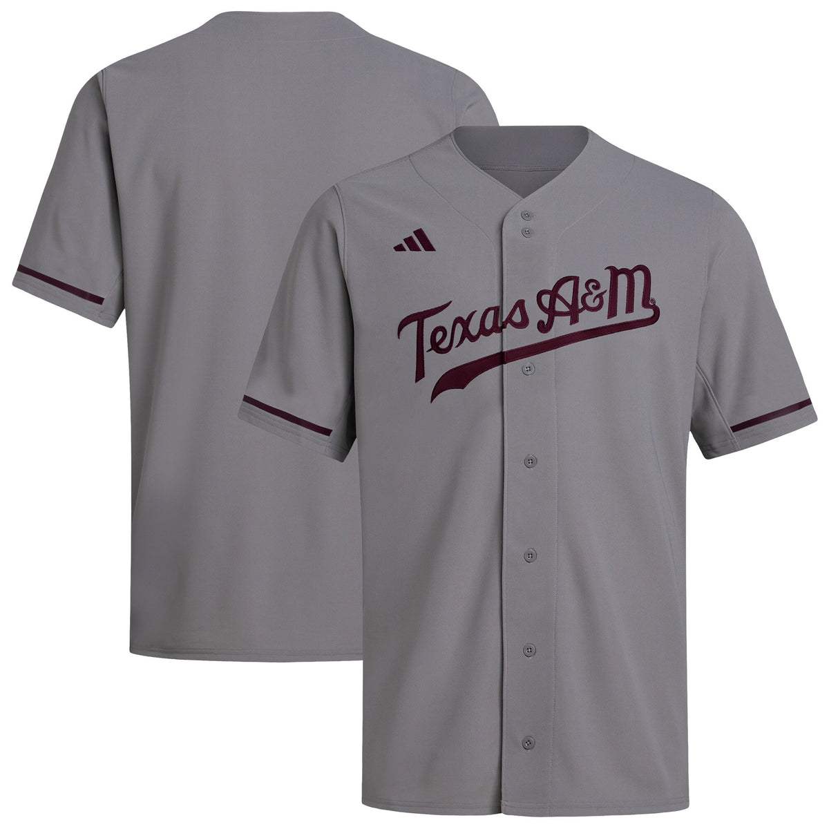 Texas A&M Aggies Replica Baseball Jersey - Gray