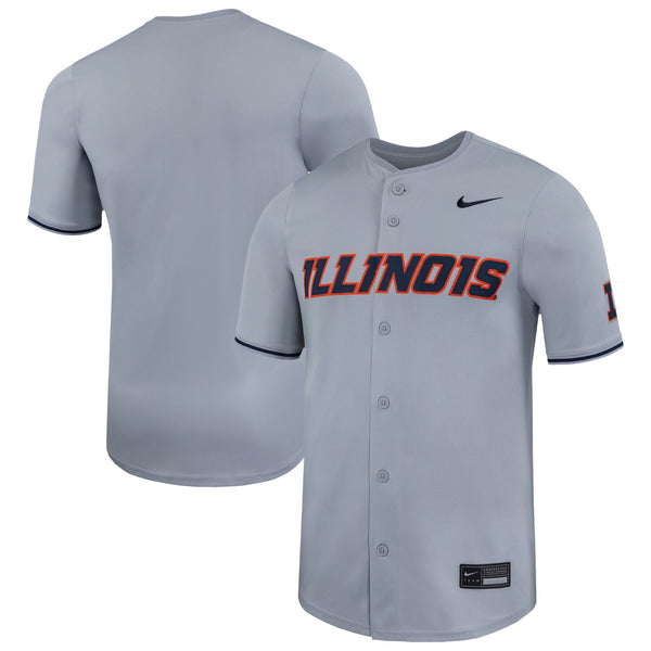Nike Gray Illinois Fighting Illini Limited Baseball Jersey