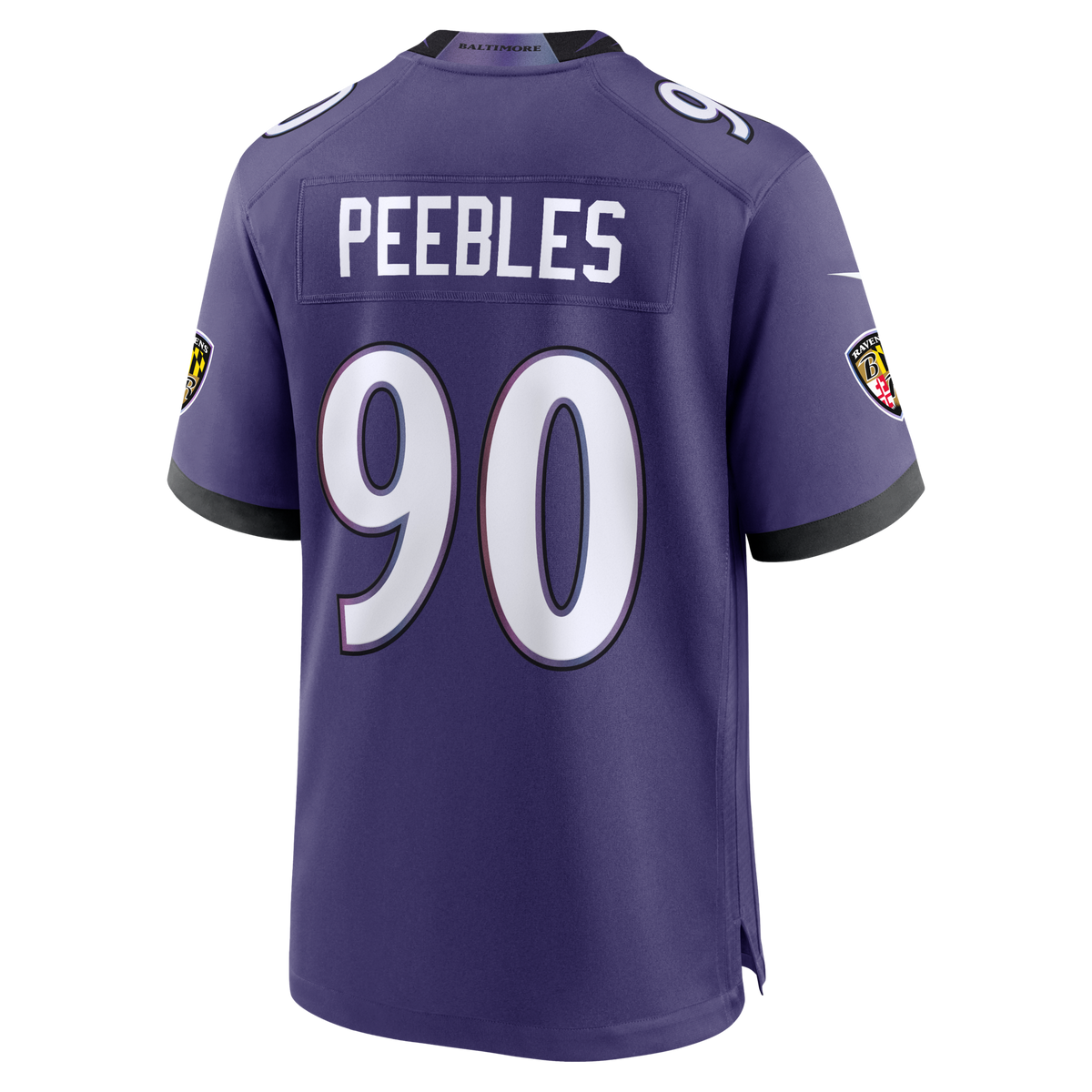 Baltimore Ravens Aeneas Peebles Purple Team Game Jersey