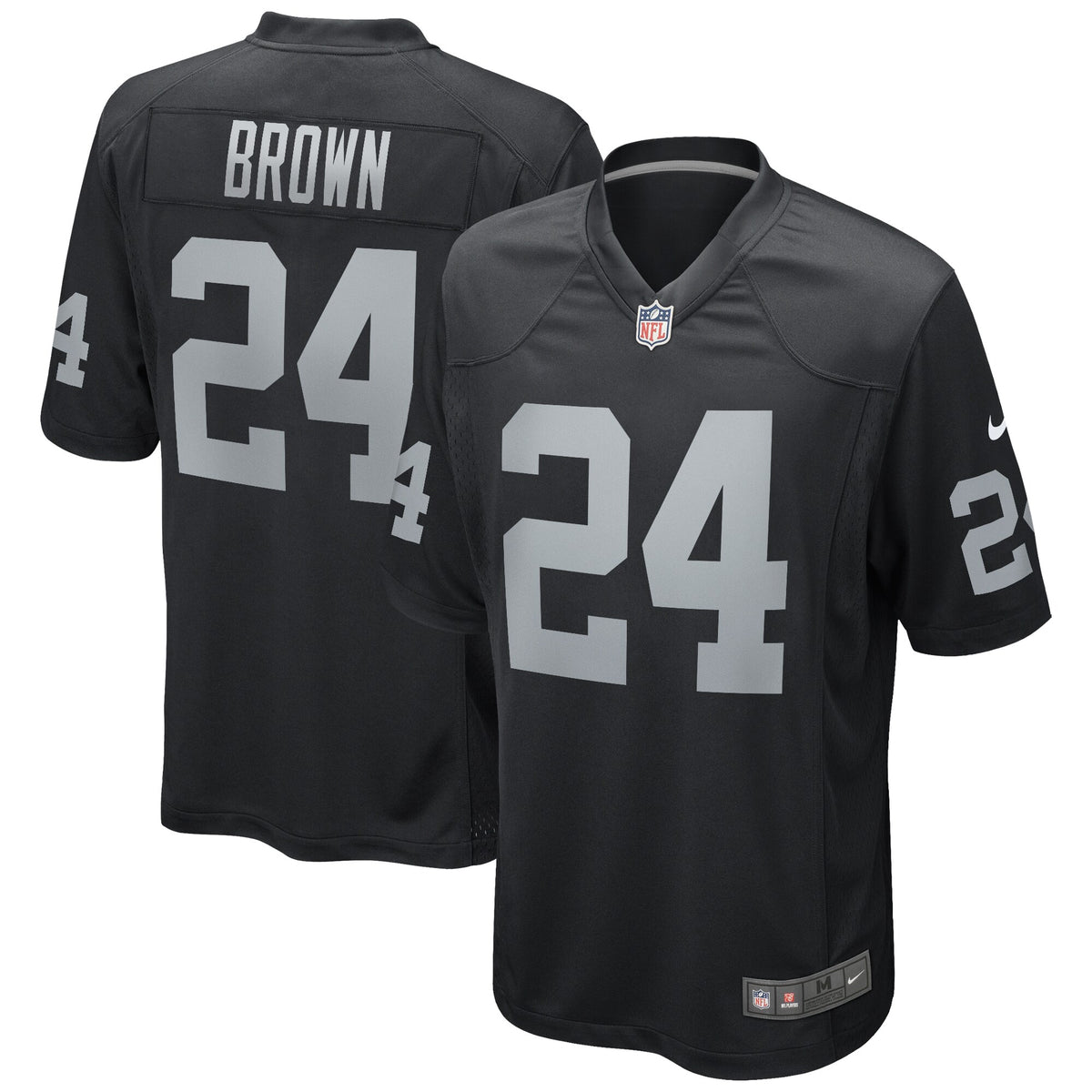 Las Vegas Raiders Willie Brown Black Game Retired Player Jersey