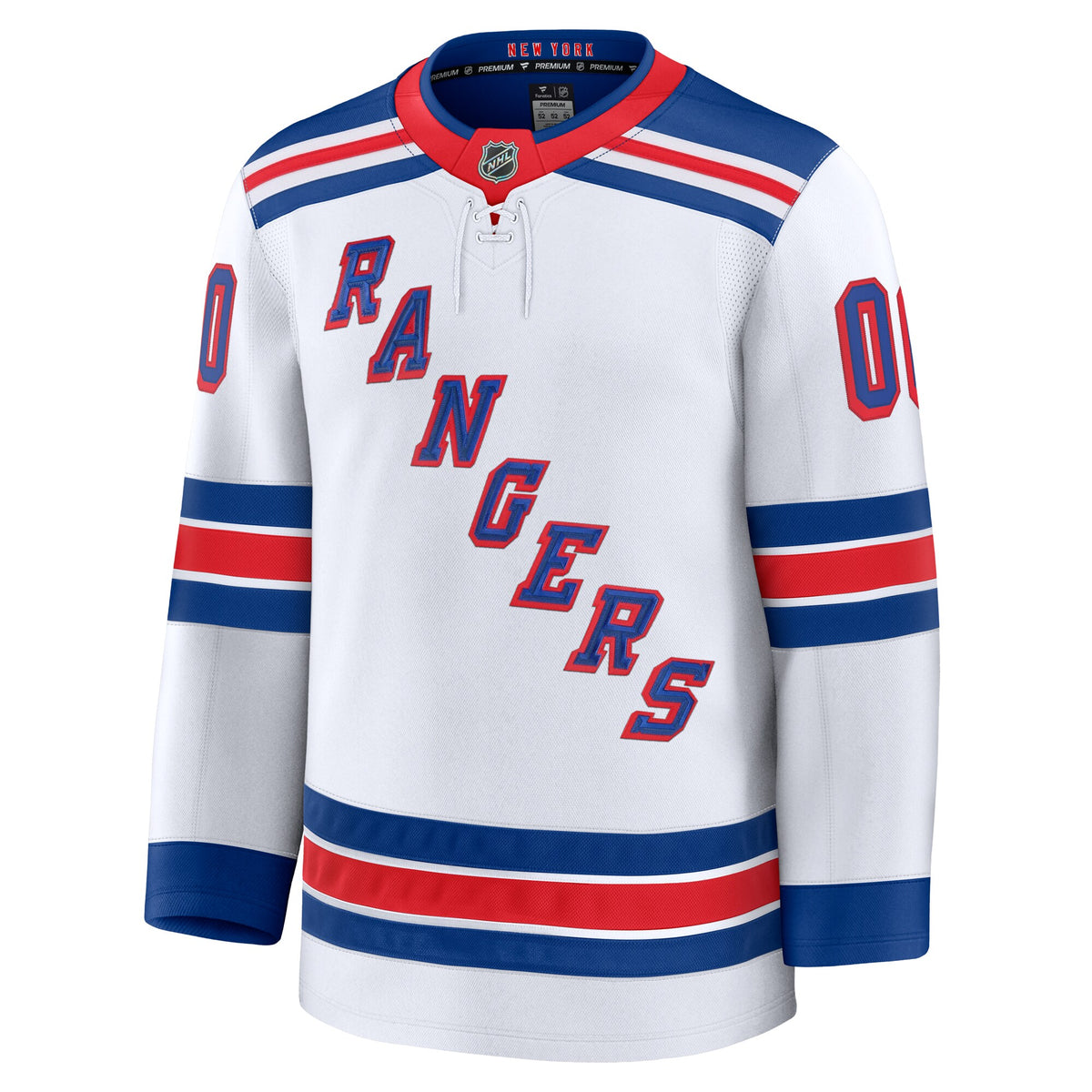 New York Rangers Fanatics White Away Premium Custom Jersey