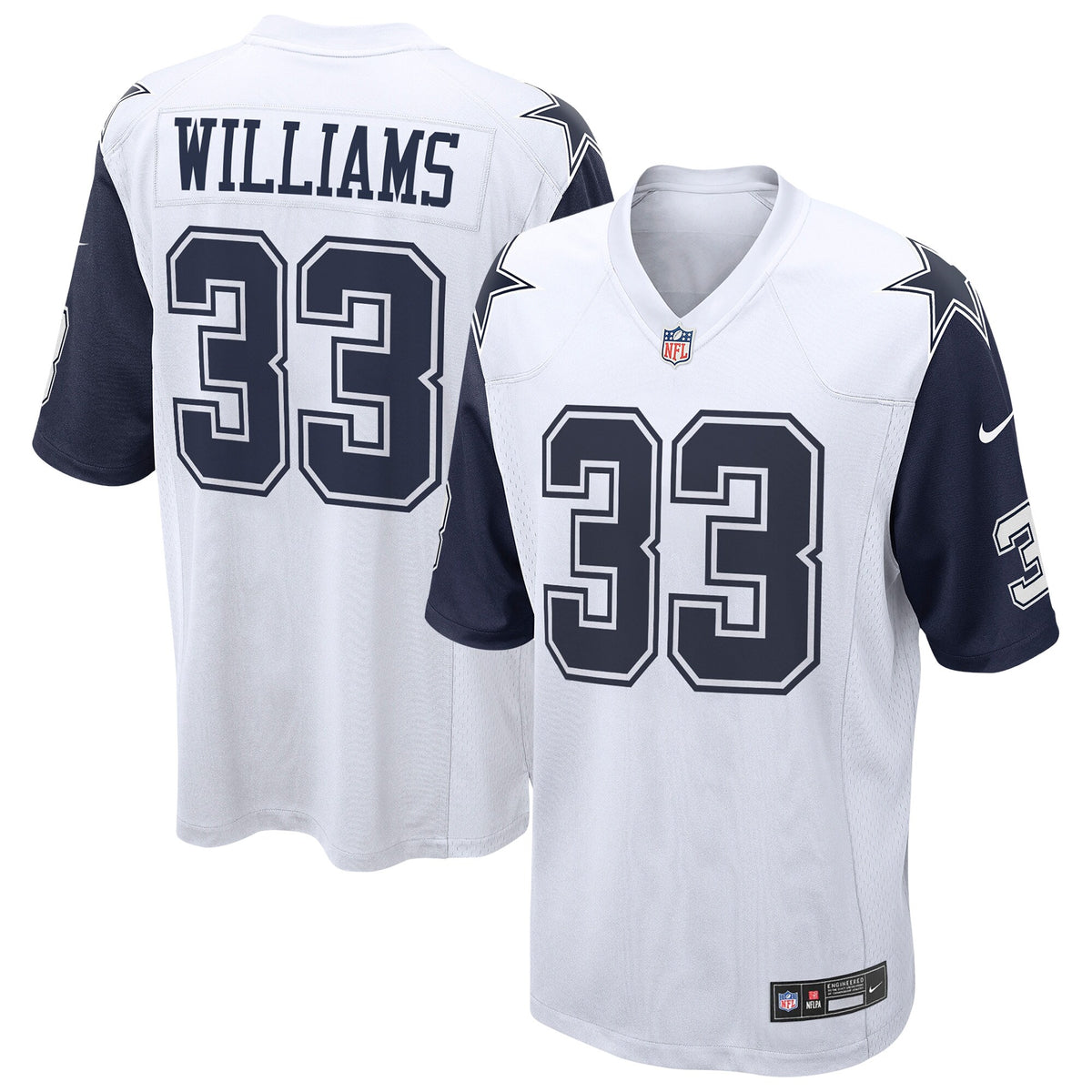 Dallas Cowboys Javonte Williams White Alternate Game Jersey