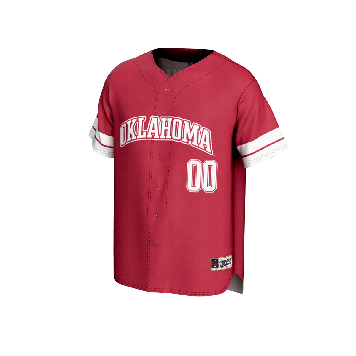 Oklahoma Sooners GameDay Greats Personalized Collegiate Baseball Fashion Jersey - Crimson