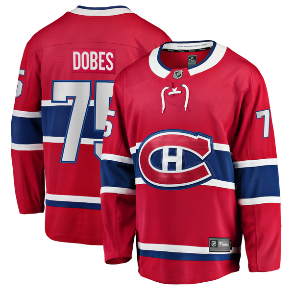 Montreal Canadiens Jakub Dobes Fanatics Red Home Breakaway Jersey