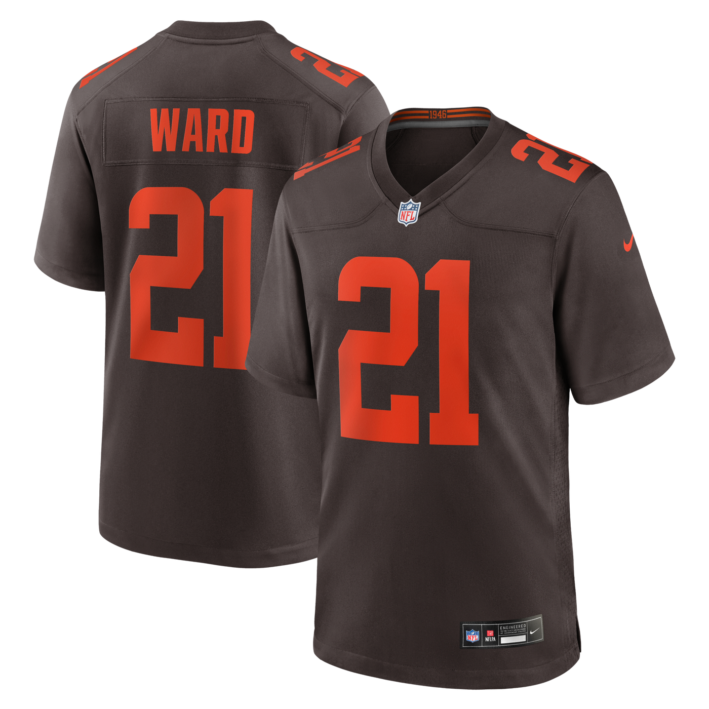 Cleveland Browns Denzel Ward Nike Brown Alpha Dawg Game Jersey