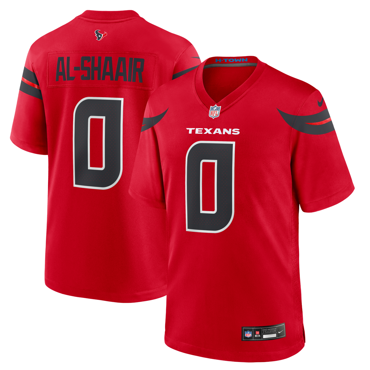 Houston Texans Azeez Al-Shaair Red Alternate Game Jersey