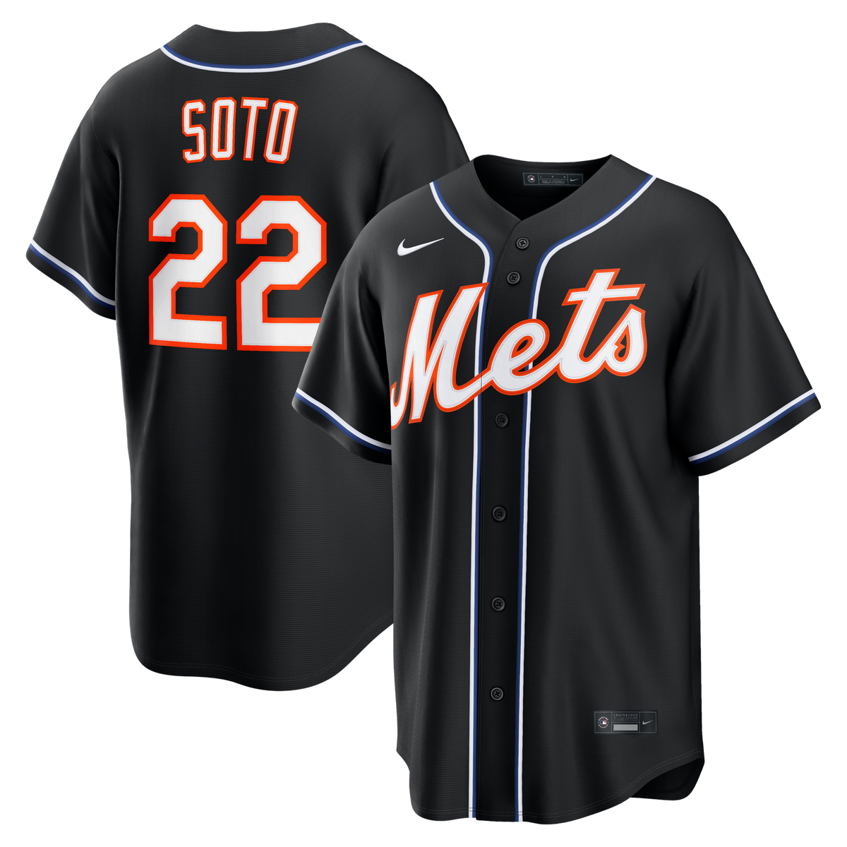 New York Mets Juan Soto Fashion Replica Black Out Jersey