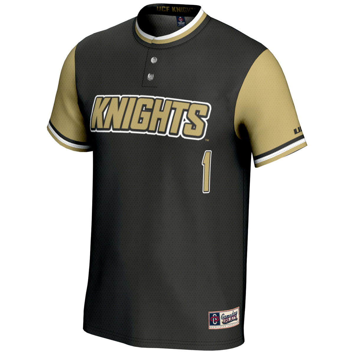 #1 UCF Knights GameDay Greats Lightweight Softball Jersey - Black