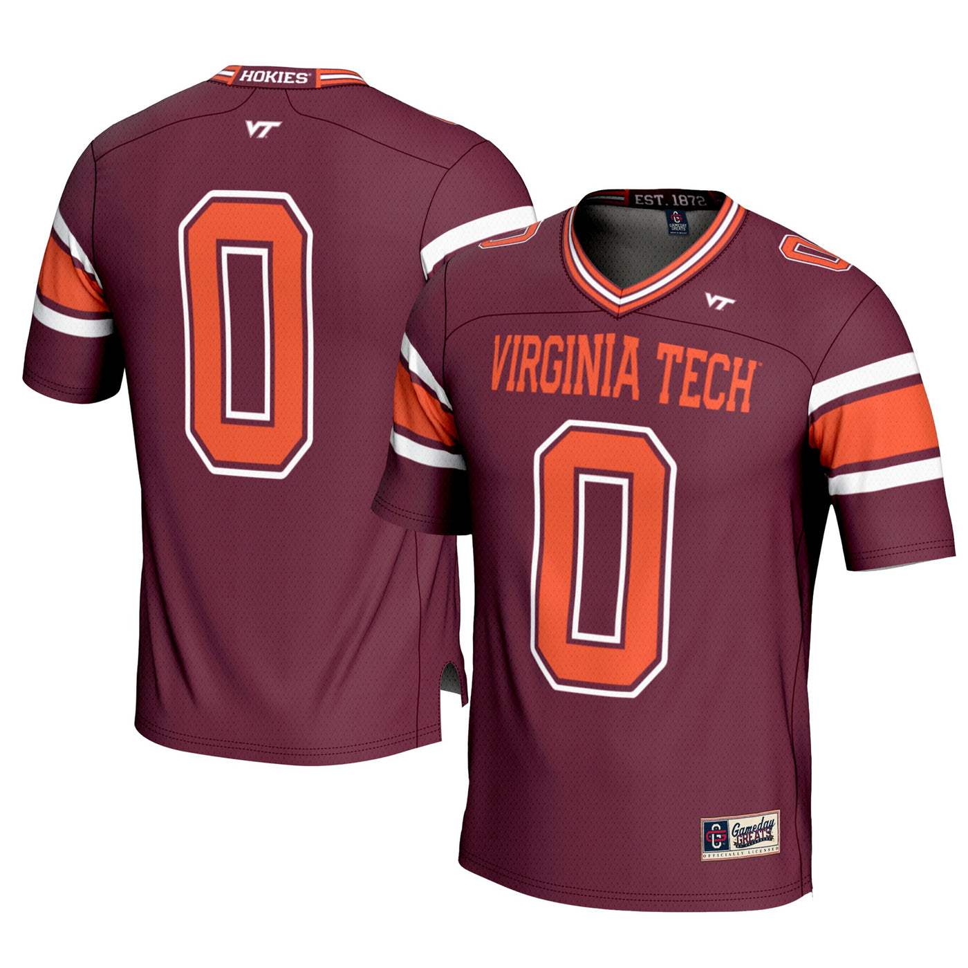 GameDay Greats #0 Maroon Virginia Tech Hokies Football Jersey