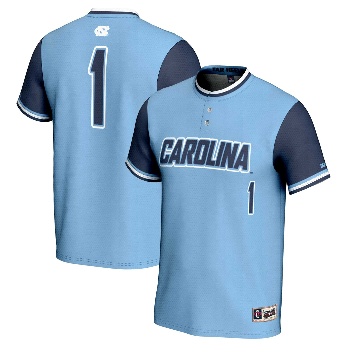 GameDay Greats #1 Carolina Blue North Carolina Tar Heels Lightweight Softball Jersey