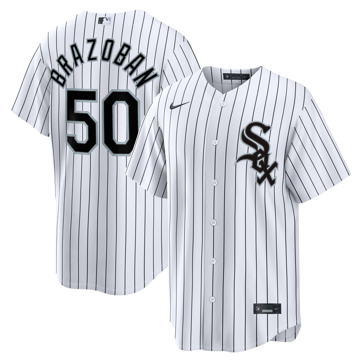 Chicago White Sox Huascar Brazoban White Home Replica Jersey