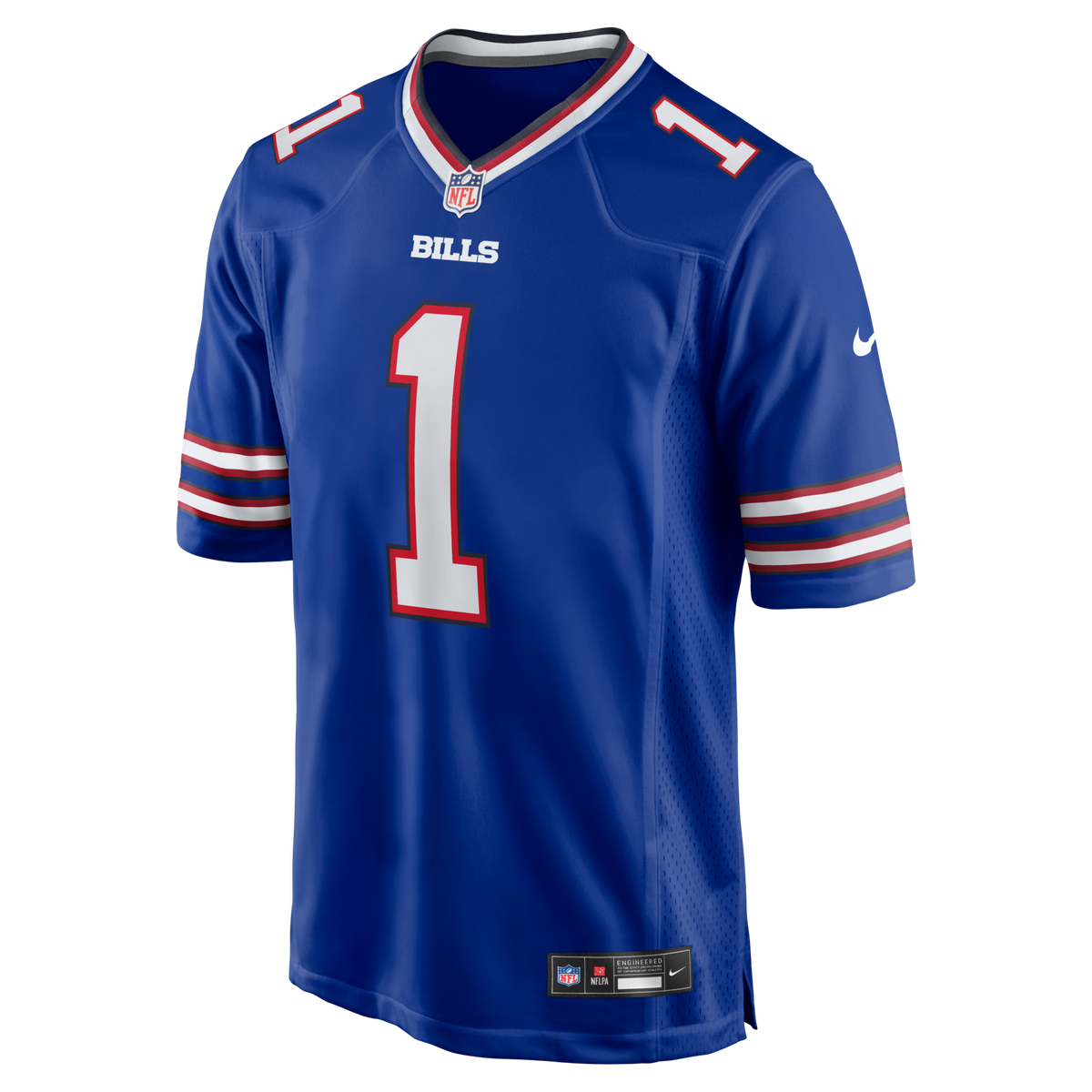 Buffalo Bills Number 1 Groom Royal Game Jersey