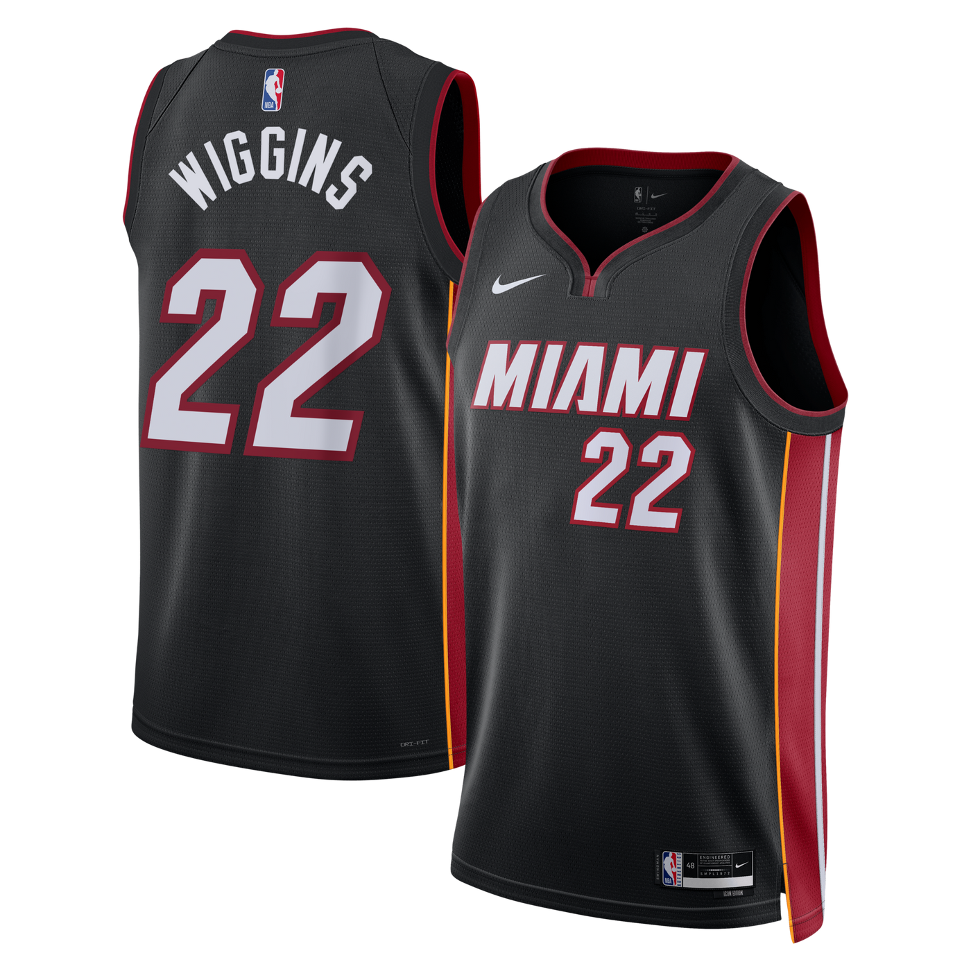 Miami Heat Nike Icon Edition Swingman Jersey - Black - Andrew Wiggins
