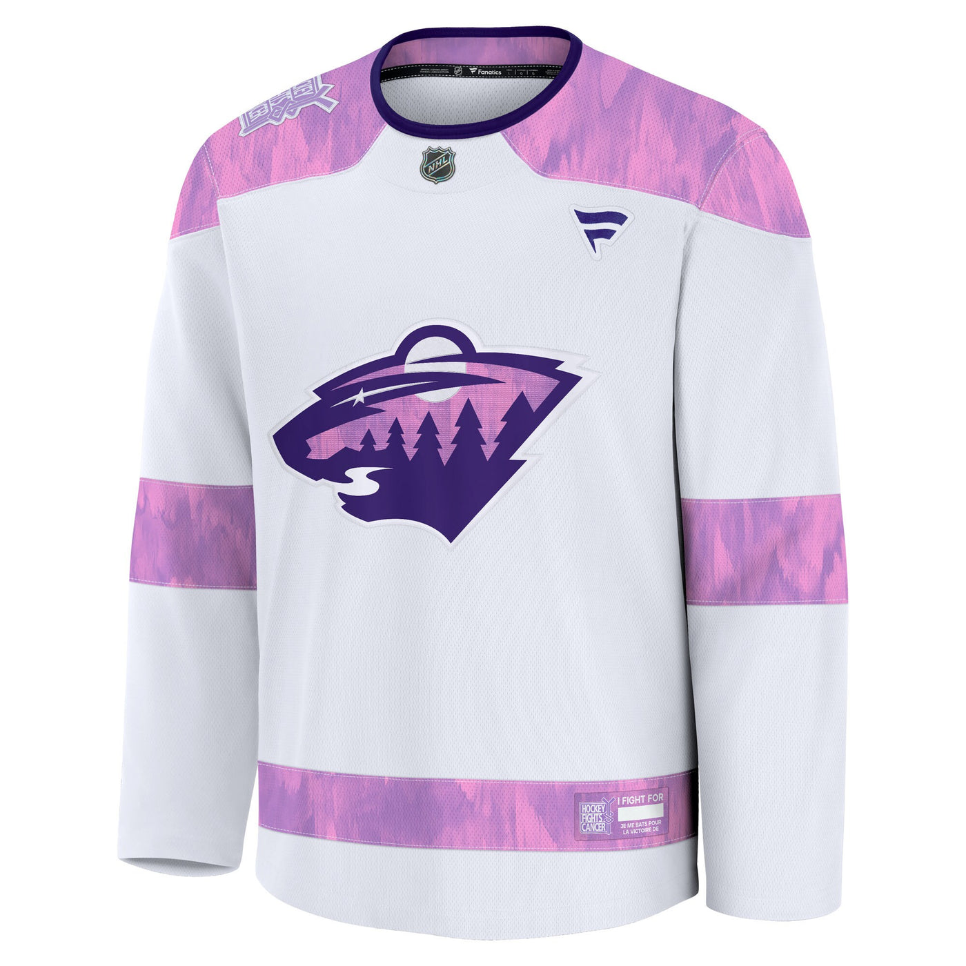 Minnesota Wild Fanatics White Hockey Fights Cancer Survivor Practice Jersey