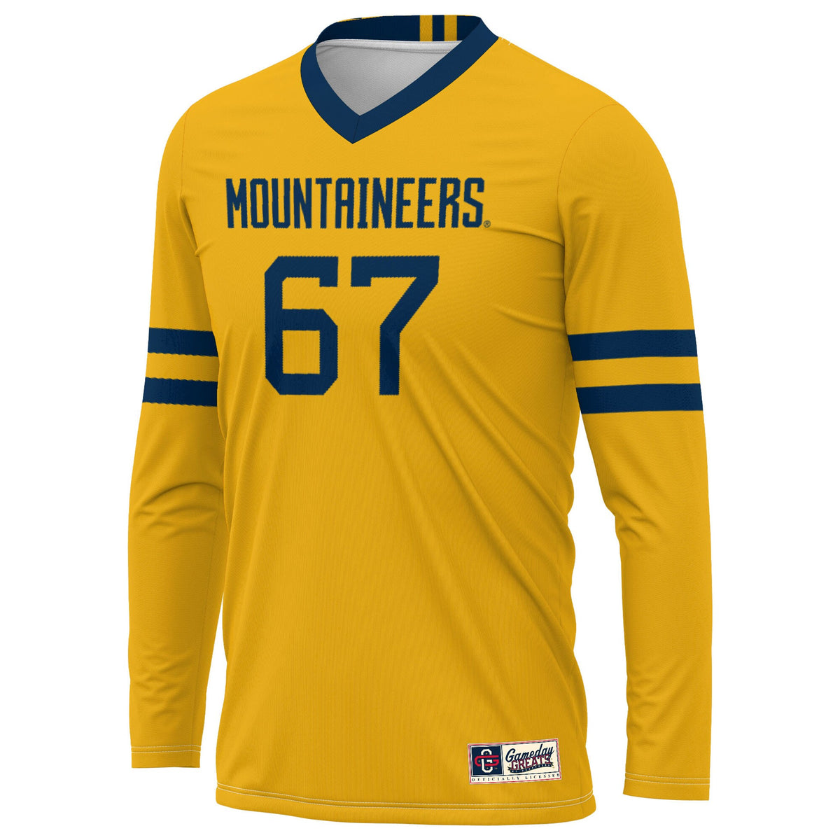 #1 West Virginia Mountaineers GameDay Greats Lightweight Volleyball Jersey - Gold