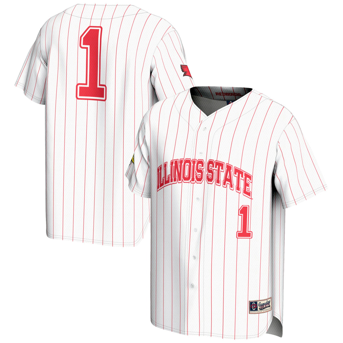 #1 Illinois State Redbirds GameDay Greats Lightweight Baseball Jersey - White