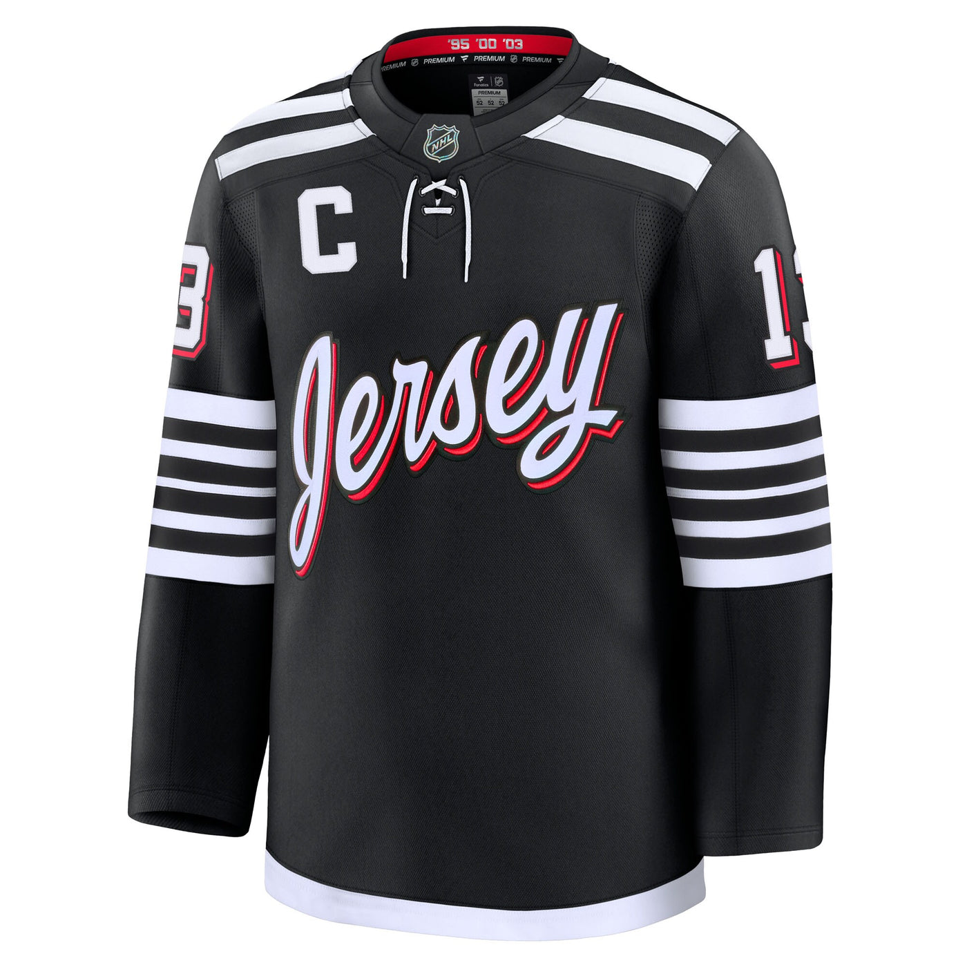 New Jersey Devils Nico Hischier Fanatics Black Alternate Premium Jersey