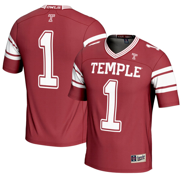 GameDay Greats #1 Cherry Temple Owls Endzone Football Jersey