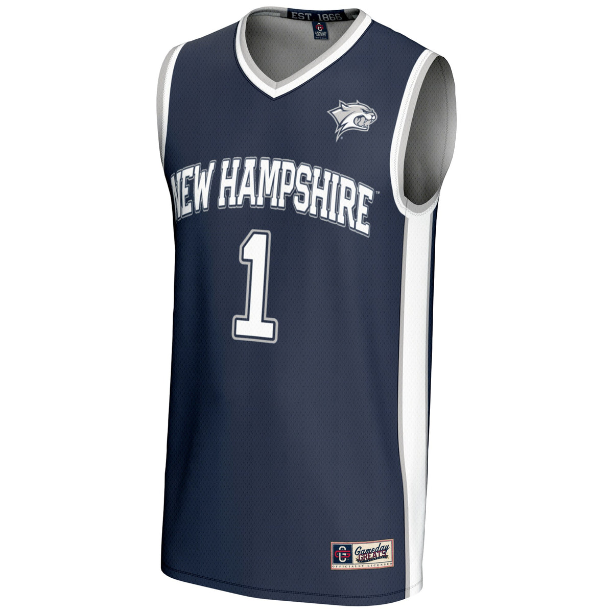 #1 New Hampshire Wildcats GameDay Greats Lightweight Basketball Jersey - Blue