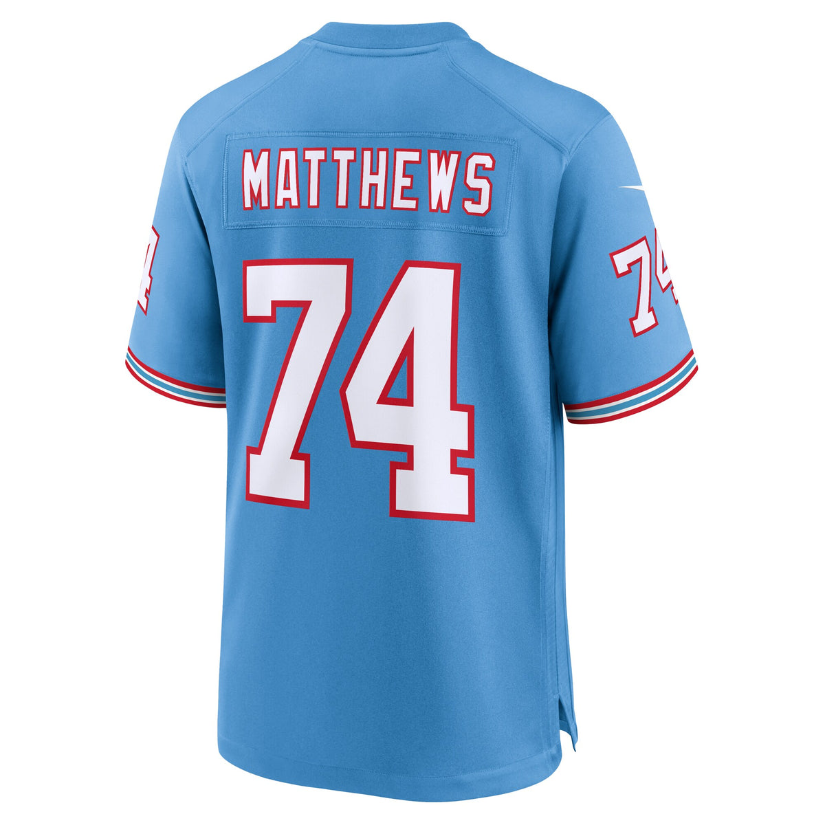 Tennessee Titans Bruce Matthews Light Blue Retired Player Alternate Game Jersey