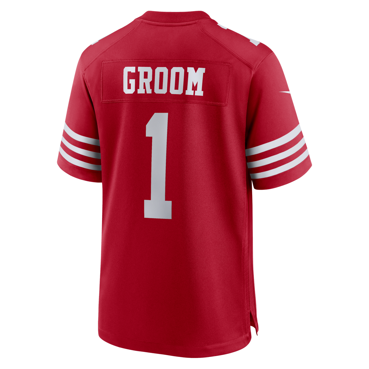 San Francisco 49ers Number 1 Groom Scarlet Game Jersey