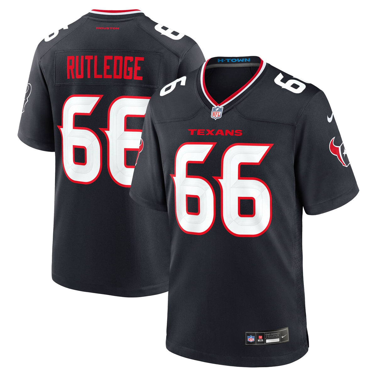 Houston Texans Keylan Rutledge Navy 2026 NFL Draft First Round Pick No. 26 Team Game Jersey