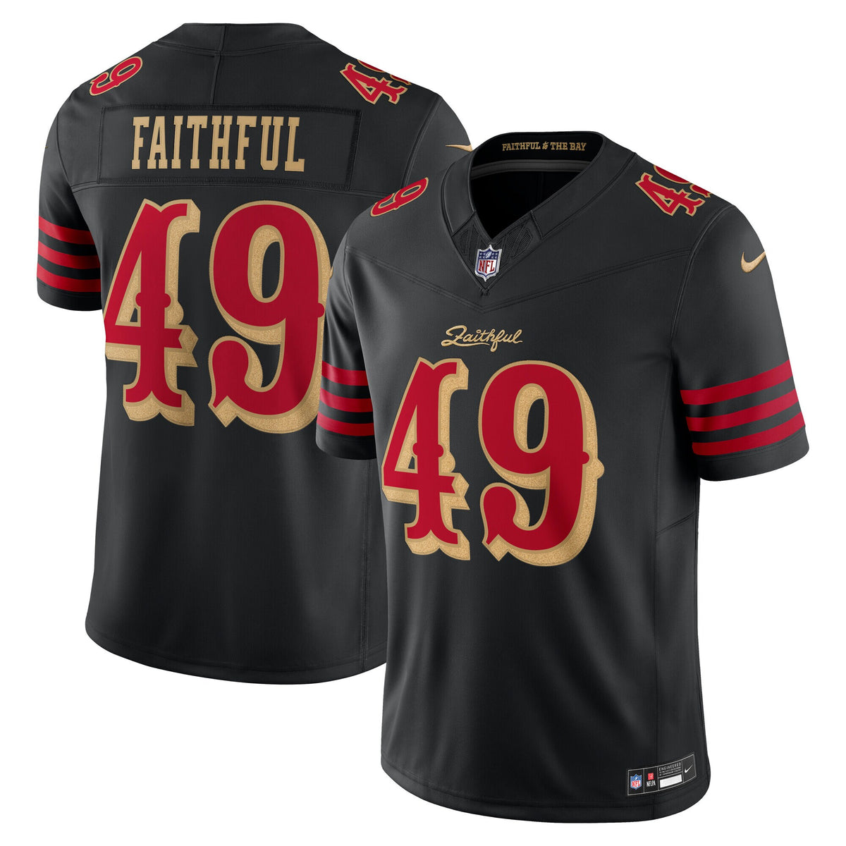 San Francisco 49ers The Faithful Black 2025 Rivalries Collection Stitched Limited Jersey