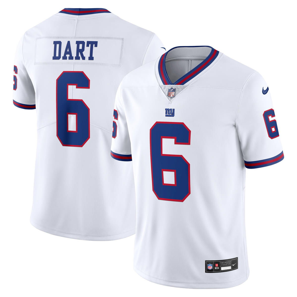 New York Giants Jaxson Dart White Vintage White Vapor Untouchable Stitched Limited Jersey