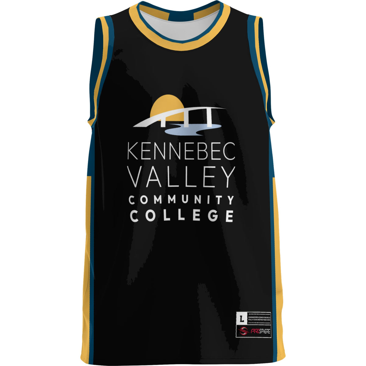 Kennebec Valley Community College GameDay Greats Lightweight Basketball Jersey - Black