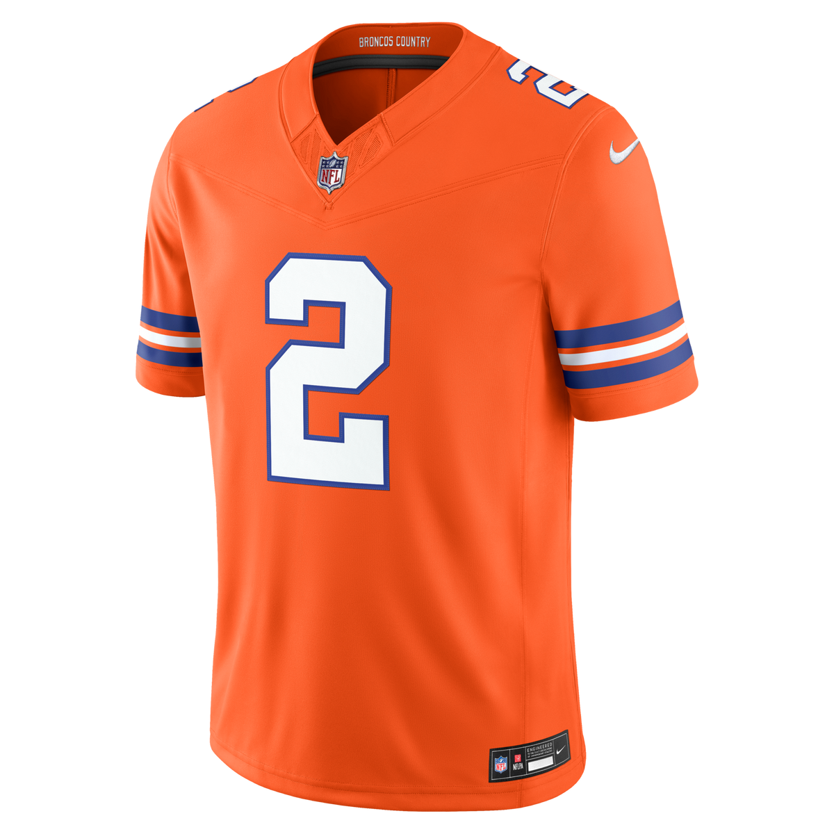 Denver Broncos Pat Surtain II Orange Alternate Mile High Collection 1977 Throwback Vapor F.U.S.E. Stitched Limited Jersey